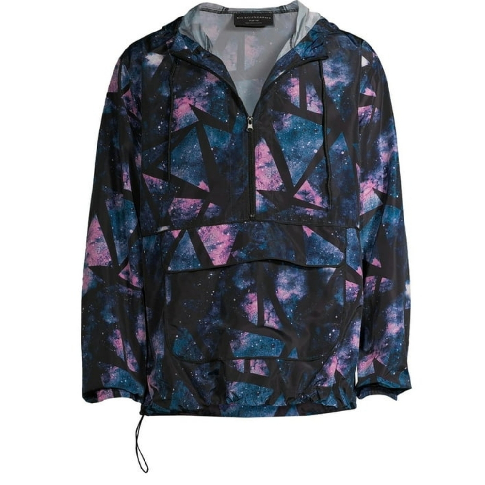 ๐ Wind breaker with night sky galaxy pattern. Like new. Mens size small. - Picture 1 of 14